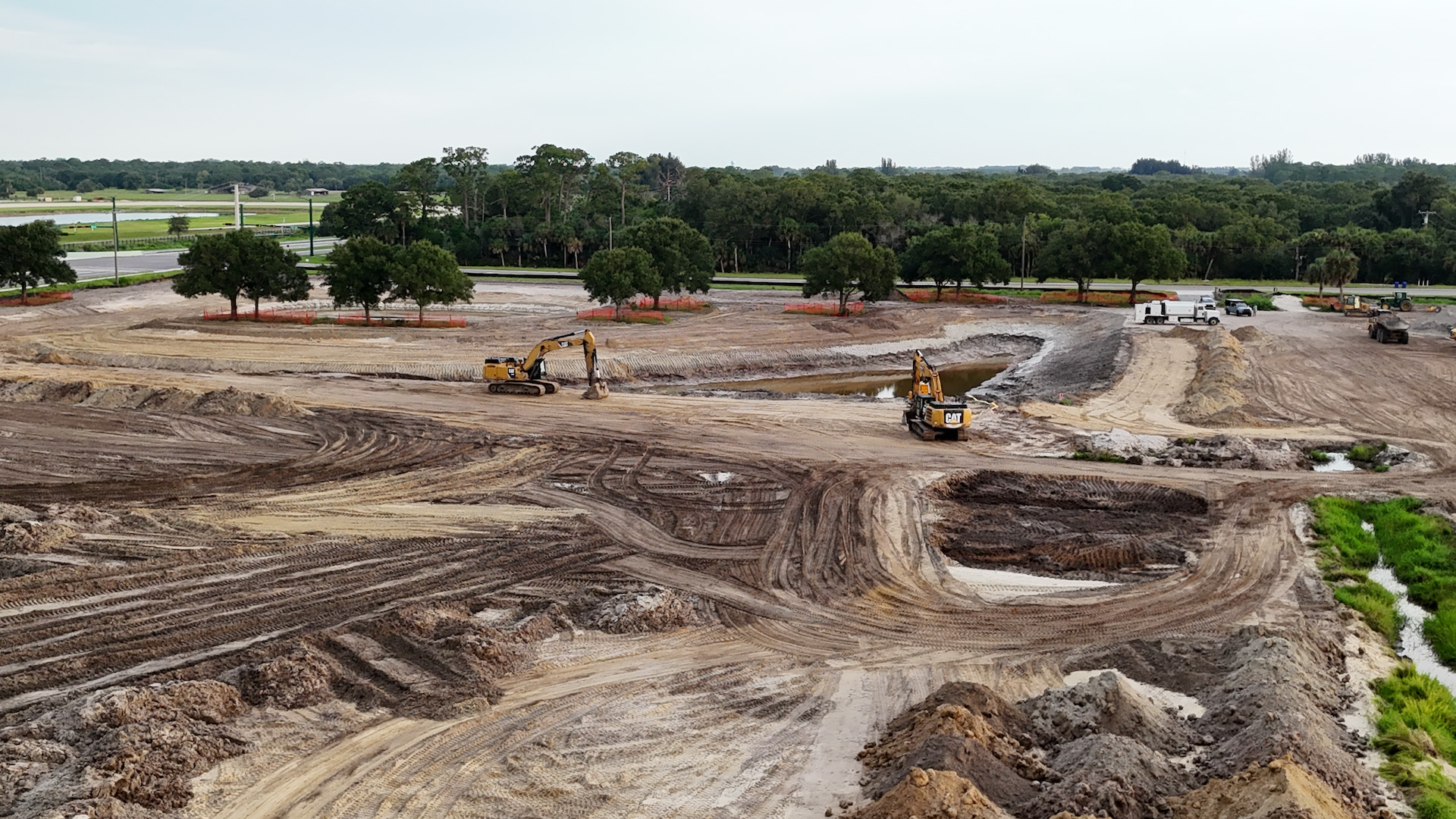 Earthworks underway across the site